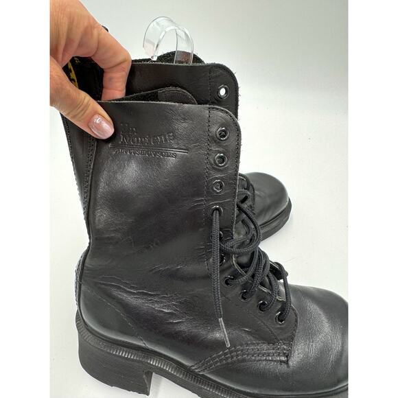 RARE 90s Dr. Martens Made In England 10-Eye Lace Up Boots Size Size 6 Women - Picture 9 of 10